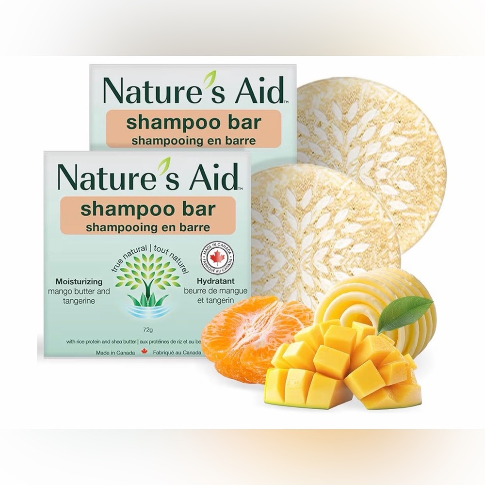 2 Pack: Nature's Aid Shampoo Bar - rice protein 4/$25